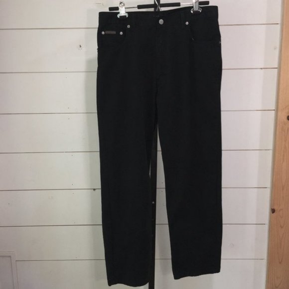 Calvin Klein Jeans Easy Fit Black Pants - Picture 1 of 4